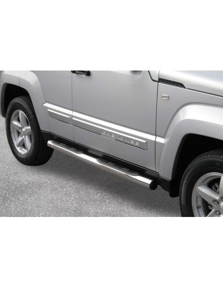 Pedane laterali acciaio inox lucido 70mm Jeep Cherokee 2008 2013