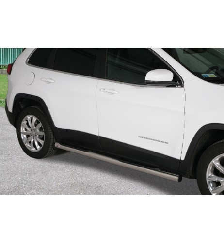 Pedane laterali acciaio inox lucido 70mm Jeep Cherokee dal 2014