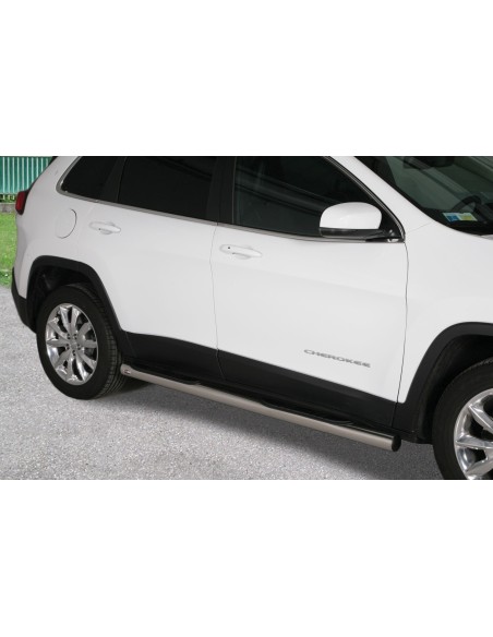 Pedane laterali acciaio inox lucido 70mm Jeep Cherokee dal 2014