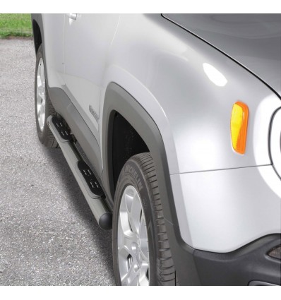 Pedane laterali acciaio inox lucido 70mm Jeep Renegade dal 2014