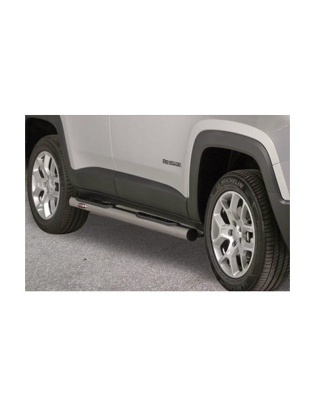 Pedane laterali acciaio inox lucido 70mm Jeep Renegade dal 2014