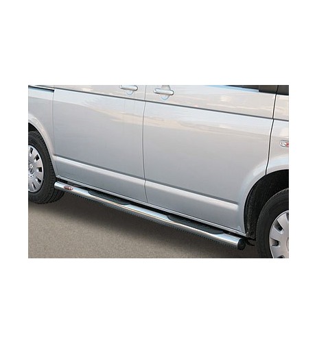 Pedane laterali acciaio inox lucido 70mm Volkswagen T5 2010 2014