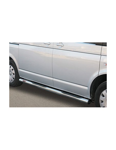 Pedane laterali acciaio inox lucido 70mm Volkswagen T5 2010 2014