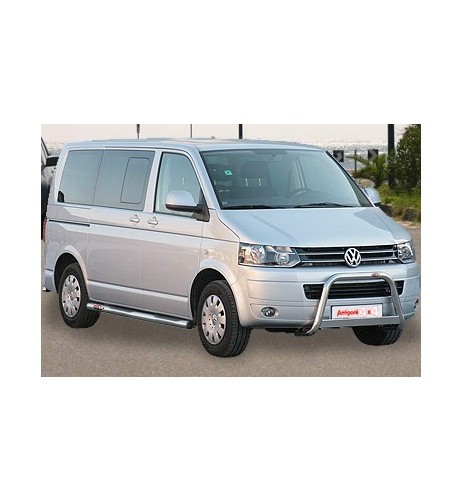 Pedane laterali acciaio inox lucido 70mm Volkswagen T5 2010 2014