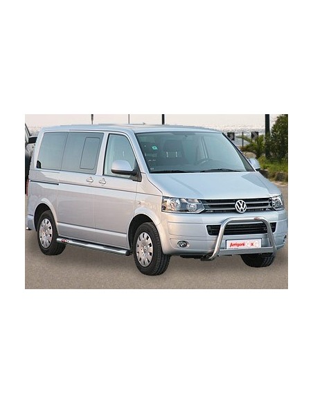 Pedane laterali acciaio inox lucido 70mm Volkswagen T5 2010 2014
