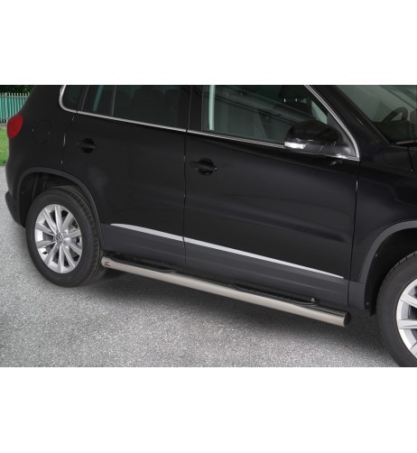 Pedane laterali acciaio inox lucido 70mm Volkswagen Tiguan 2011 2015