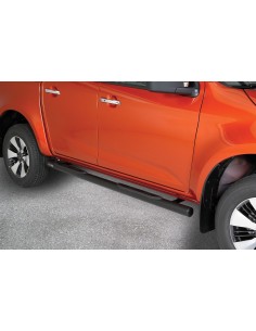 Pedane laterali acciaio inox lucido NERO 70mm Isuzu D Max doppia cabina dal