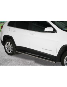 Pedane laterali acciaio inox lucido ovali Jeep Cherokee dal 2014