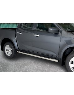 Pedane laterali acciaio inox ovale Isuzu D Max doppia cabina dal 2020