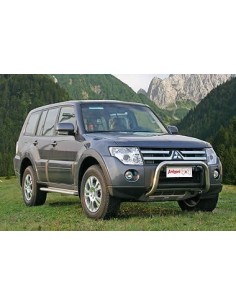 Pedane laterali in acciaio inox lucido 50mm Mitsubishi Pajero 2 porte 2007  2