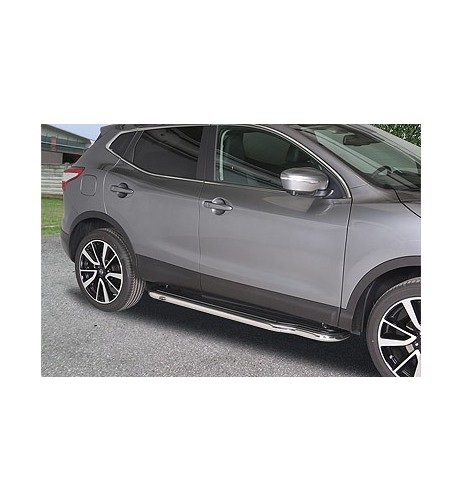Pedane laterali in acciaio inox lucido 50mm Nissan Qashqai dal 2014