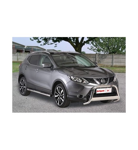 Pedane laterali in acciaio inox lucido 50mm Nissan Qashqai dal 2014