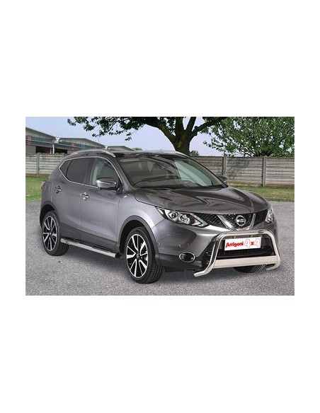 Pedane laterali in acciaio inox lucido 50mm Nissan Qashqai dal 2014