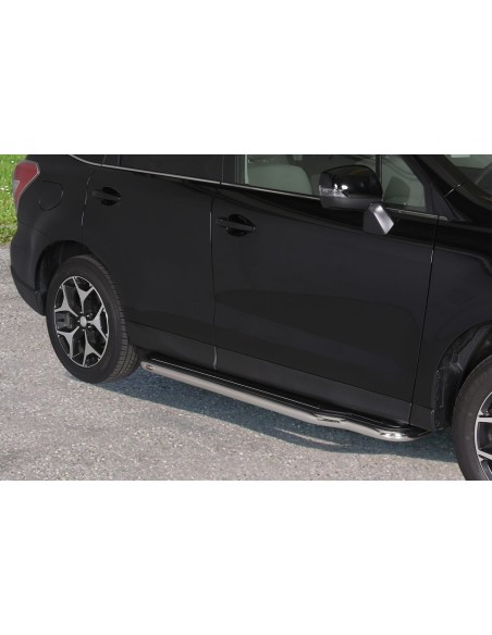 Pedane laterali in acciaio inox lucido 50mm per Subaru Forester dal 2013