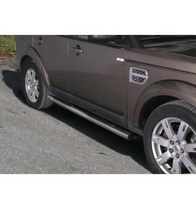Pedane laterali in acciaio inox lucido 70mm Land Rover Discovery 4 dal 2012