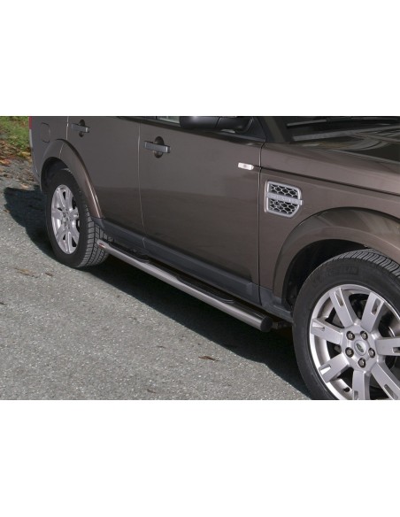Pedane laterali in acciaio inox lucido 70mm Land Rover Discovery 4 2009 201