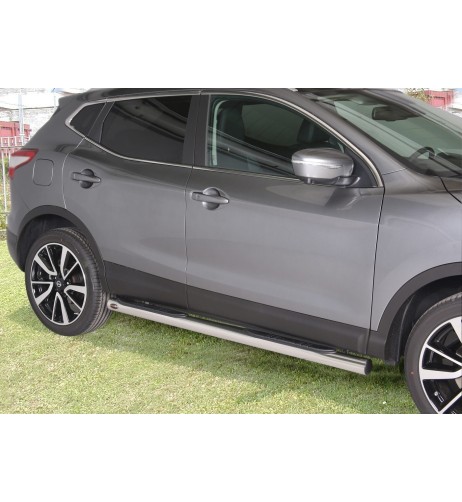 Pedane laterali in acciaio inox lucido 70mm Nissan Qashqai dal 2014