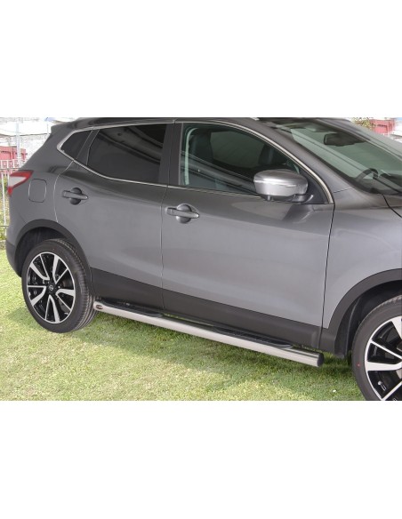 Pedane laterali in acciaio inox lucido 70mm Nissan Qashqai dal 2014
