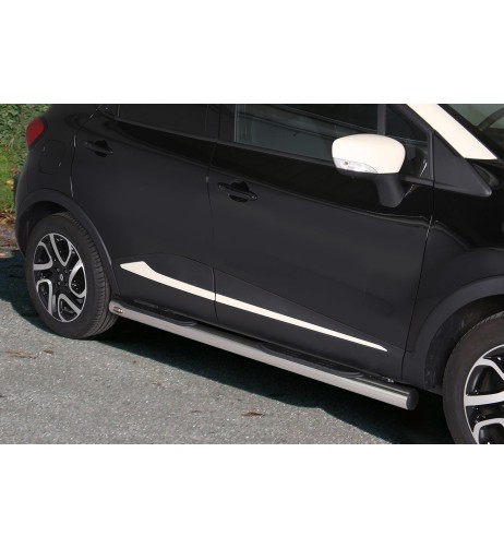 Pedane laterali in acciaio inox lucido 70mm Renault Captur dal 2013