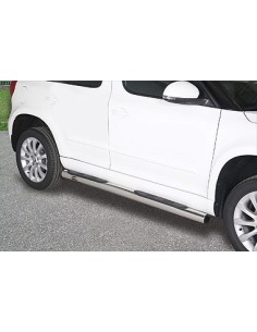 Pedane laterali in acciaio inox lucido 70mm Skoda Yeti 4x2 dal 2014