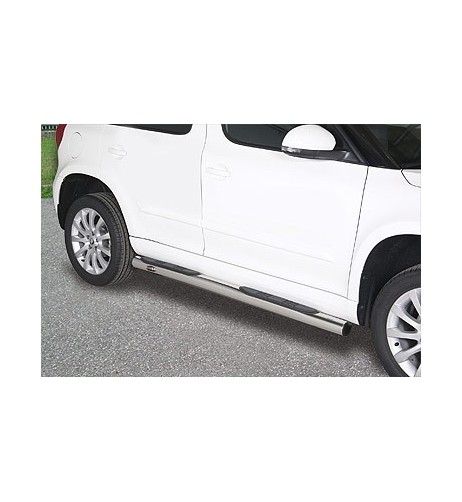 Pedane laterali in acciaio inox lucido 70mm Skoda Yeti 4x2 dal 2014