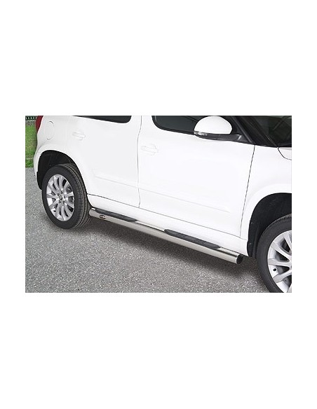 Pedane laterali in acciaio inox lucido 70mm Skoda Yeti 4x2 dal 2014