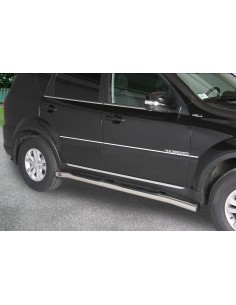Pedane laterali in acciaio inox lucido 70mm SsangYong Rexton W 2013 2017