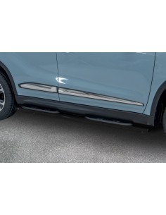 Pedane laterali inox black ovali Suzuki Vitara dal 2019
