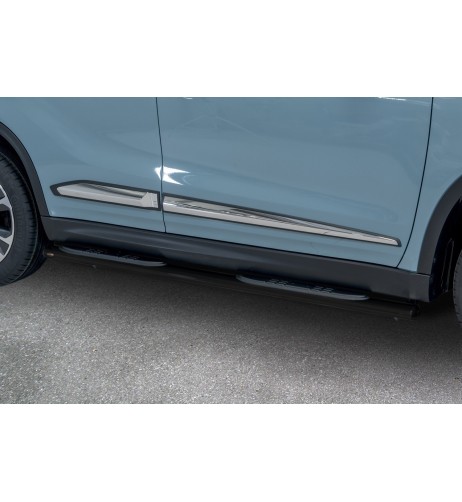 Pedane laterali inox black ovali Suzuki Vitara dal 2019