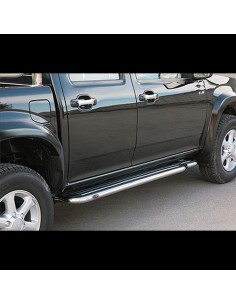 Pedane laterali inox lucido 50mm Isuzu D Max dal 2007 al 2011