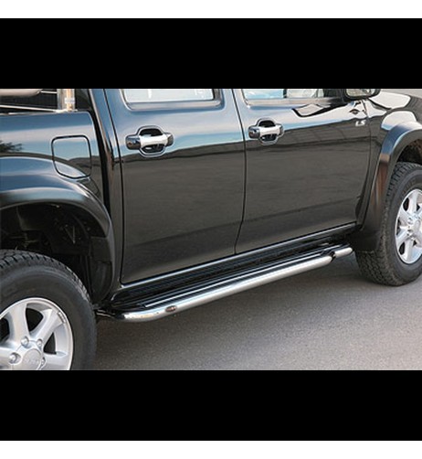 Pedane laterali inox lucido 50mm Isuzu D Max dal 2007 al 2011