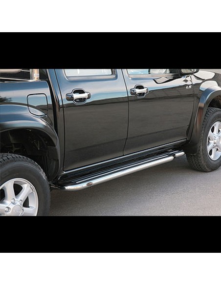 Pedane laterali inox lucido 50mm Isuzu D Max dal 2007 al 2011