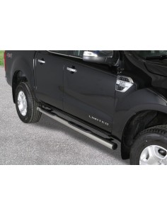 Pedane laterali inox lucido 70mm Ford Ranger Double Cab 2012 2022