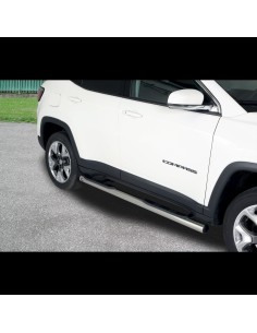 Pedane laterali inox lucido 70mm Jeep Compass dal 2017