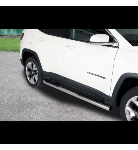 Pedane laterali inox lucido 70mm Jeep Compass dal 2017