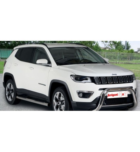 Pedane laterali inox lucido 70mm Jeep Compass dal 2017
