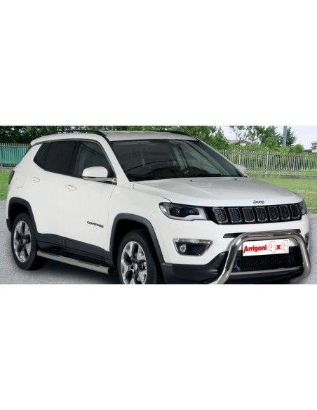 Pedane laterali inox lucido 70mm Jeep Compass dal 2017