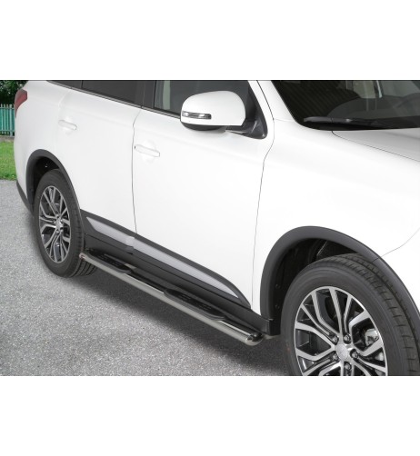 Pedane laterali inox lucido 70mm Mitsubishi Outlander 2013 2014
