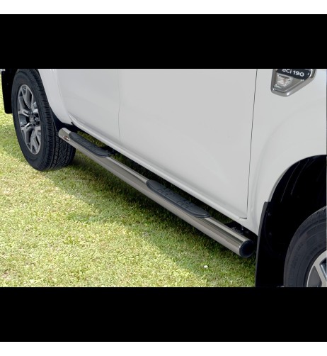 Pedane laterali inox lucido 70mm Renault Alaskan doppia cabina