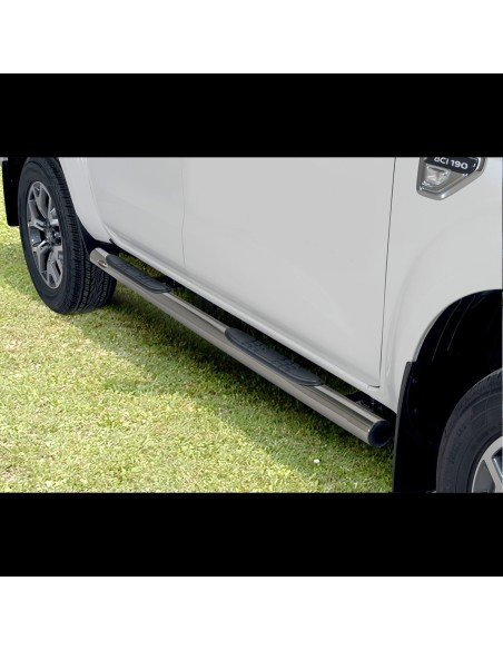 Pedane laterali inox lucido 70mm Renault Alaskan doppia cabina