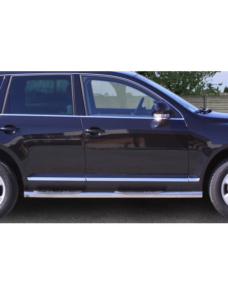 Pedane laterali inox lucido 70mm Volkswagen Touareg 2007 2009