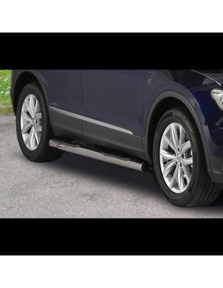 Pedane laterali inox lucido 70mm VW Tiguan dal 2016