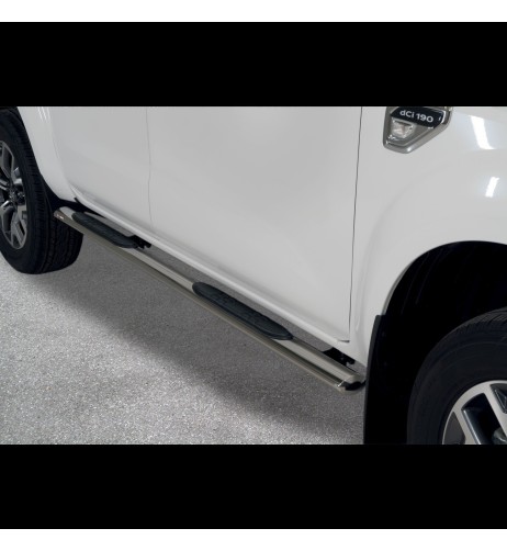 Pedane laterali inox ovali lucido Renault Alaskan doppia cabina