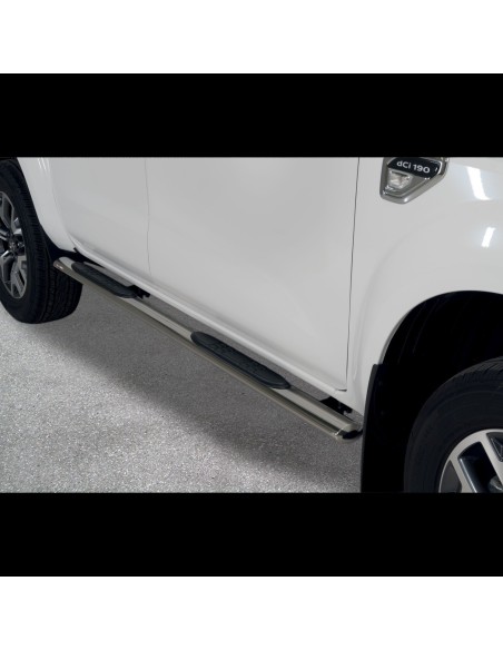 Pedane laterali inox ovali lucido Renault Alaskan doppia cabina