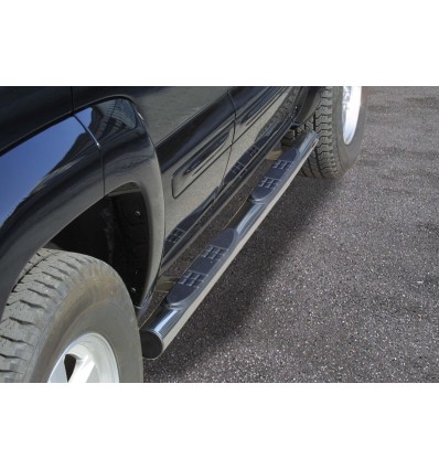 Pedane laterali ovali acciaio inox lucido 70mm Jeep Cherokee dal 2001 al 2007