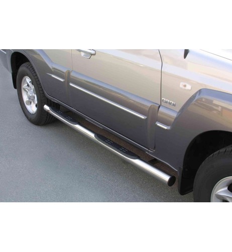Pedane laterali ovali acciaio inox lucido 76mm Hyundai Terracan dal 2005