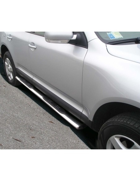 Pedane laterali ovali acciaio inox lucido 90x45cm Volkswagen Touareg 2007 2