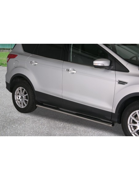 Pedane laterali ovali acciaio inox lucido Ford Kuga 2013 2016