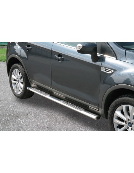 Pedane laterali ovali acciaio inox lucido Ford Kuga dal 2008 al 2012