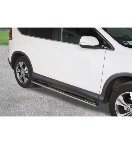 Pedane laterali ovali acciaio inox lucido Honda CR V 2012 2015